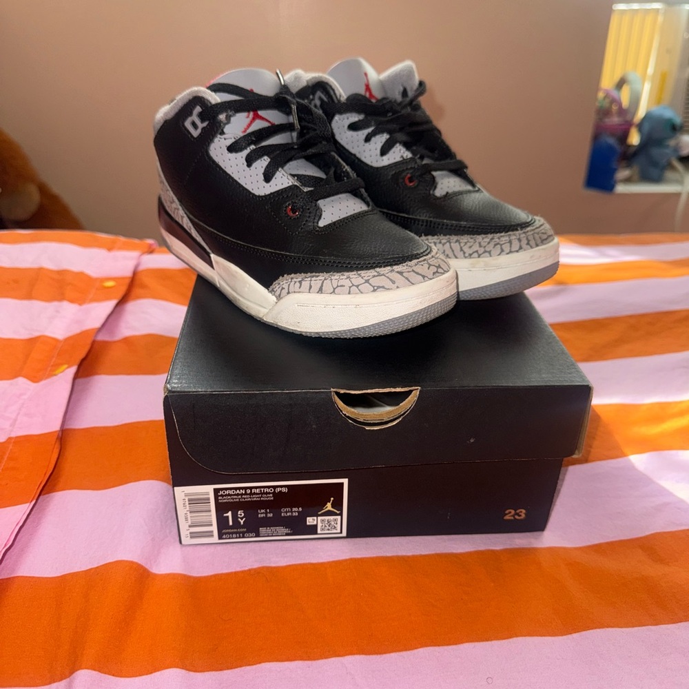 Jordan Kids Black and White Sneakers